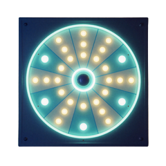 Leuchtendes Money-Wheel-Motiv f&uuml;r die Game Shows bei Betsson Casino
