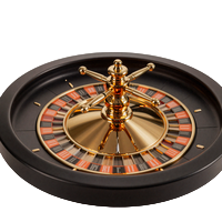 Goldenes Roulette-Rad symbolisiert die 300 Freispiele im Betsson Willkommenspaket