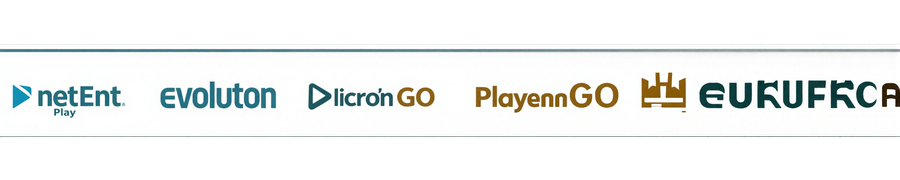 Logo-Leiste der Software-Provider Pragmatic Play, NetEnt, Evolution, Play'n GO und Microgaming bei Betsson