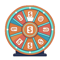 Neon-Gl&uuml;cksrad-Symbol f&uuml;r die Live Game Show Crazy Time im Betsson Live Casino